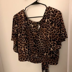 Leopard crop top
